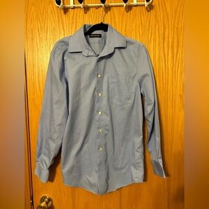 Jones New York Blue Non Iron Regular Fit Button Down - Neck Size 15